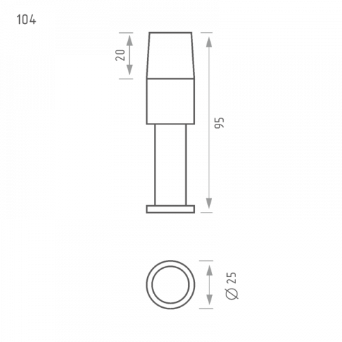 Ограничитель дверной напольный НОРА-М 104 золото
